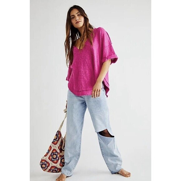 Free People Tops - Free People North Star T Shirt XS hot pink